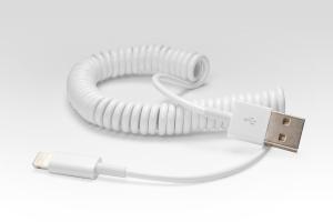 OEM Кабель витой Lightning для подключения к USB Apple iPhone X, iPhone 8 Plus, iPhone 7 Plus, iPhone 6 Plus, iPad, iPod. Замена: MD818ZM, MD819ZM. Белый.