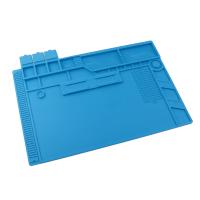 IQFUTURE Коврик силиконовый термостойкий 48x32 см для ремонта и пайки электронных компонентов и микросхем. Цвет синий